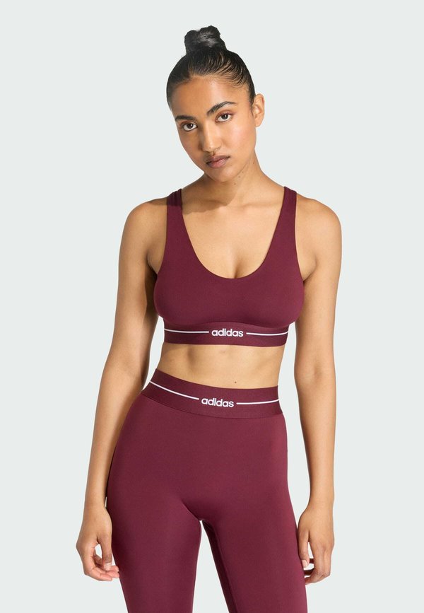 adidas Performance HYPERGLAM LIGHT SUPPORT BRA - Light support sports bra - maroon