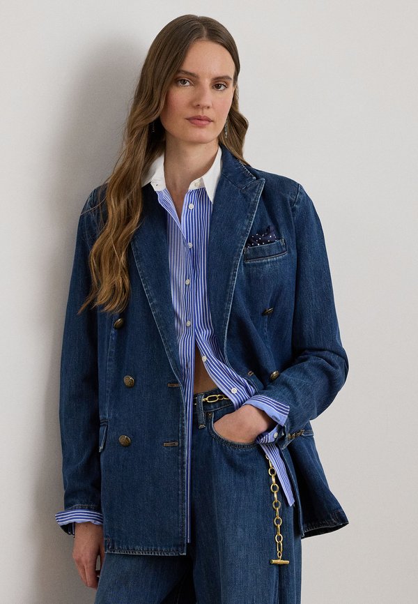 Lauren Ralph Lauren DOUBLE-BREASTED DENIM BLAZER