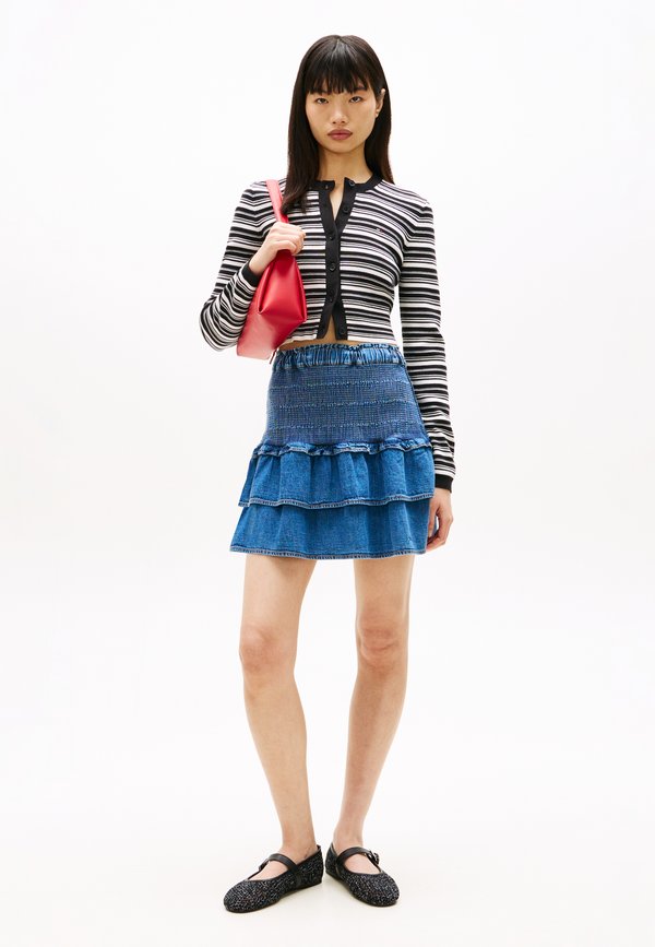 Tommy Jeans CHAMBRAY SLIM TIERED MINI SKIRT