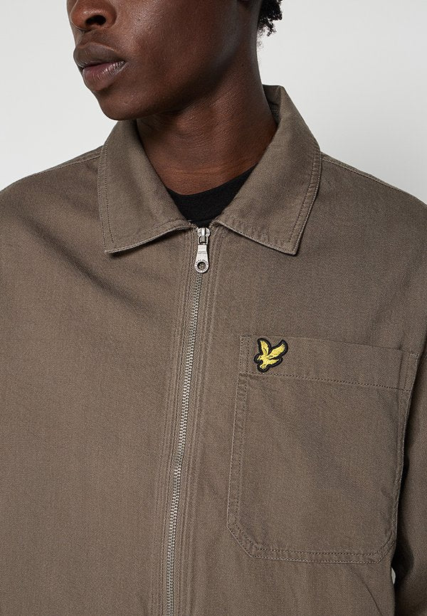 Lyle & Scott ENZYME WASH ZIP THROUGH OVERSHIRT