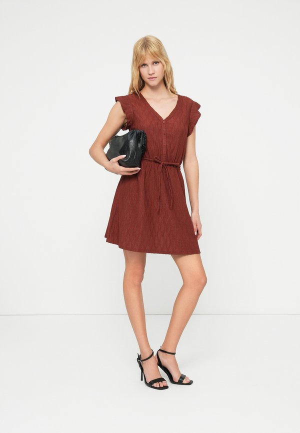 ONLY ONLAYA V NECK TIE DRESS