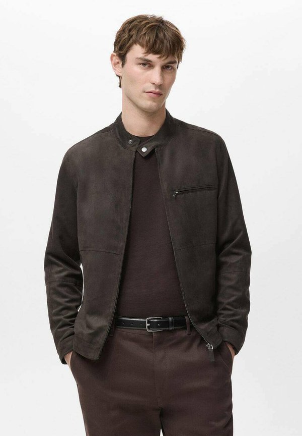 Mango Faux leather jacket - brown