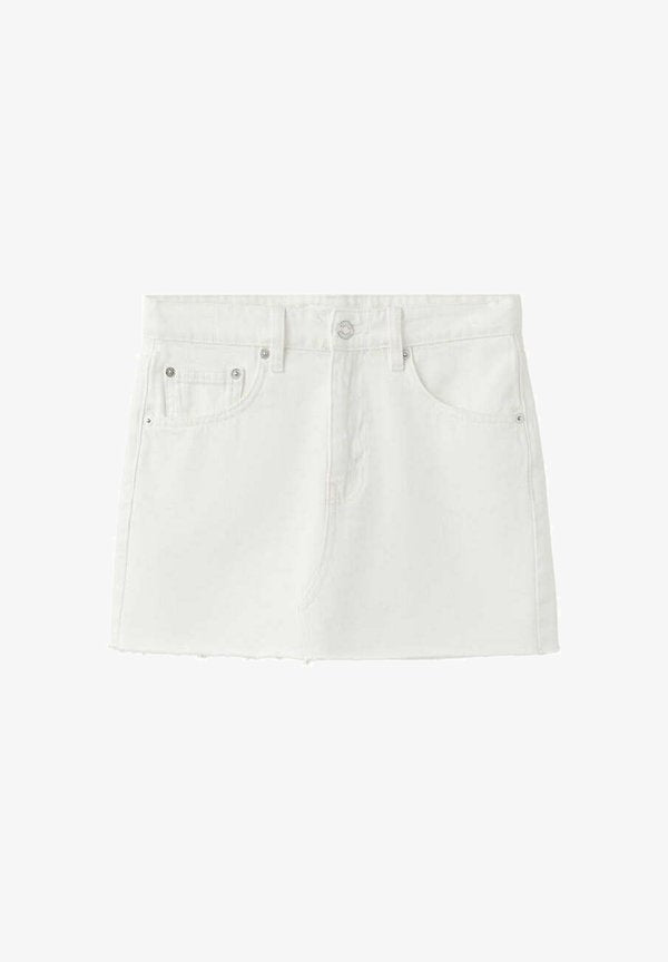 Mango ADULT - Denim skirt - white