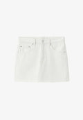 Mango ADULT - Denim skirt - white