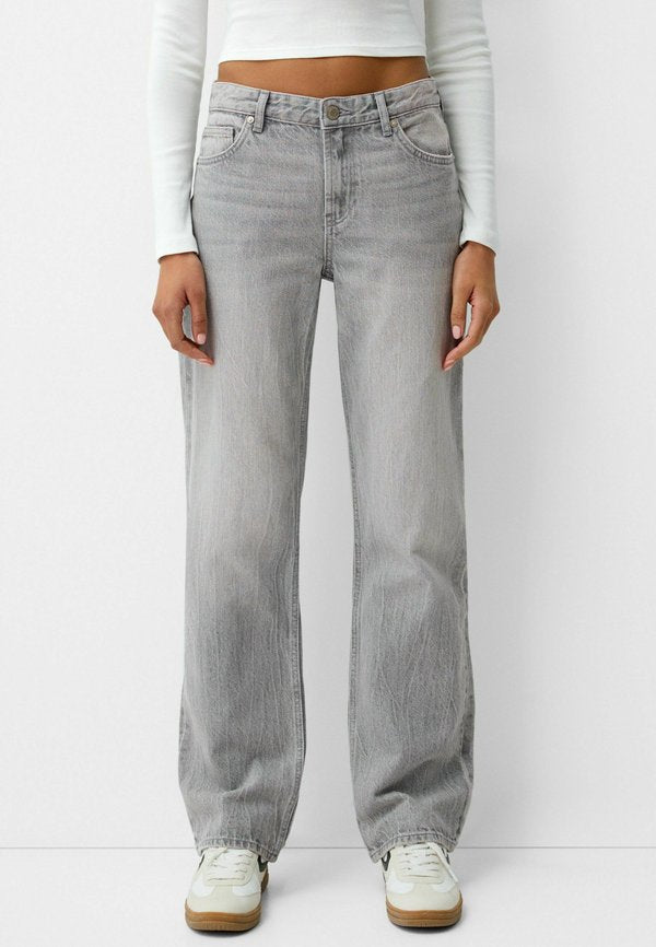 Bershka Straight leg jeans - grey