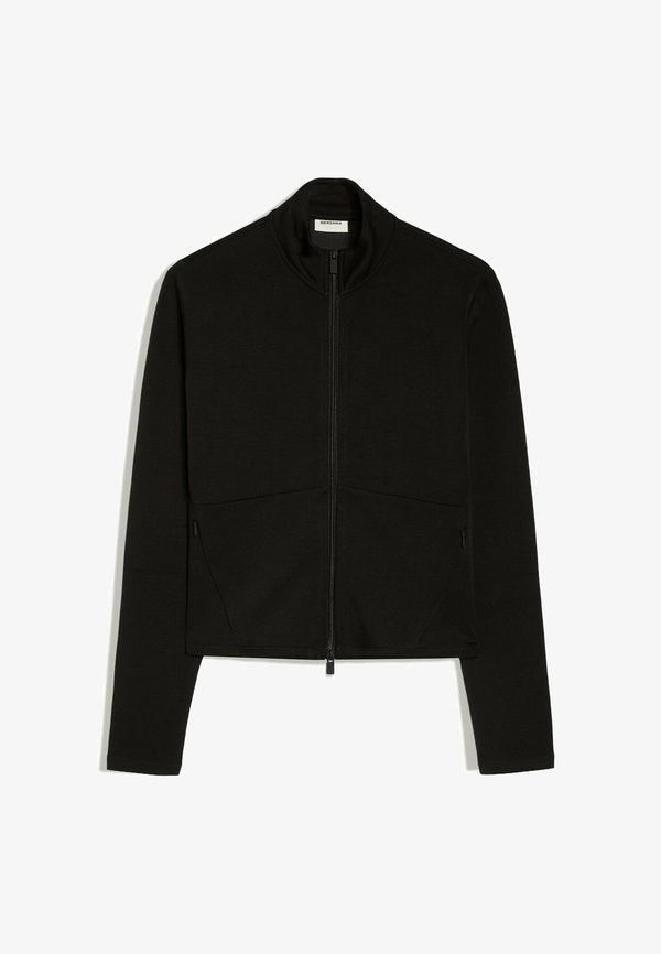 Bershka JACKET - Zip-up sweatshirt - black