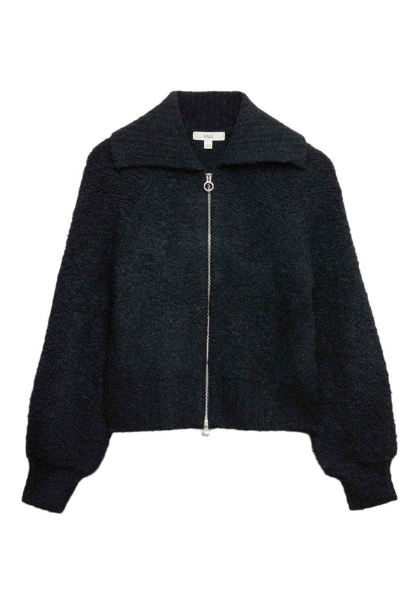 Marks & Spencer BOUCLE ZIP UP COLLAR