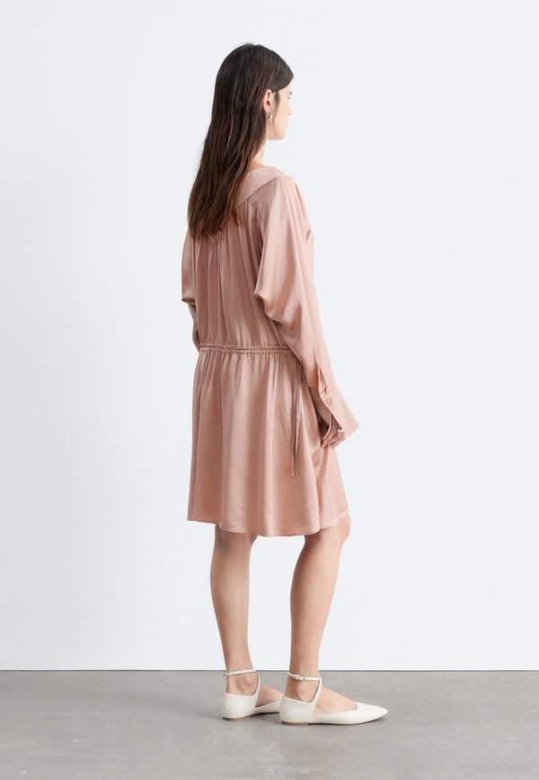 & OTHER STORIES & OTHER STORIES DRAWSTRING V-NECK MINI DRESS
