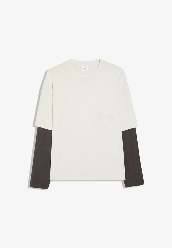 Bershka CONTRAST DOUBLE-SLEEVE - T-SHIRT - Long sleeved top - beige