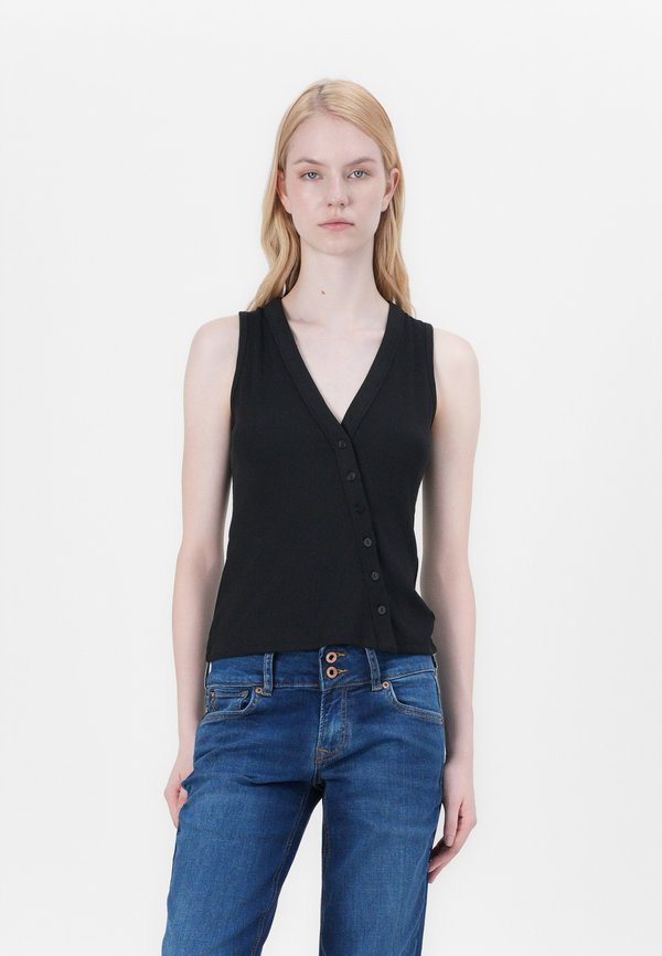 Abercrombie & Fitch POWDERED BUTTON THROUGH LONGLINE VEST