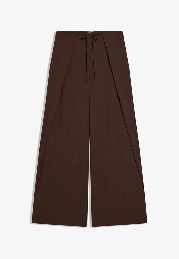 Bershka TROUSERS - Trousers - dark brown