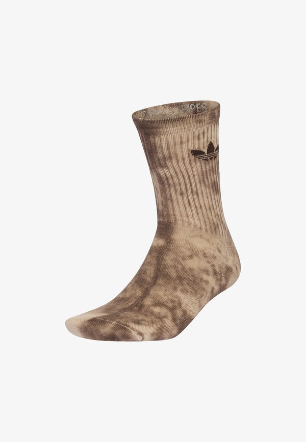 adidas Originals TIE DYE CREW SOCKS PACK OF 3 - Socks - off white   beige   dark brown