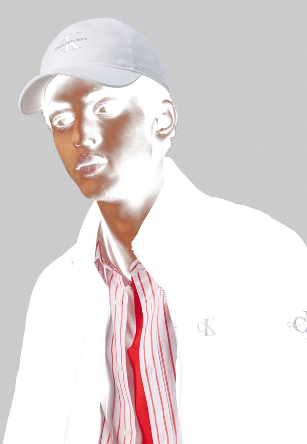 Calvin Klein MONOLOGO BASEBALL - Cap - bright white