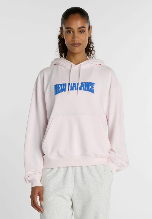 New Balance WAVY OVERSIZED HOODIE - Hoodie - pink salt pink