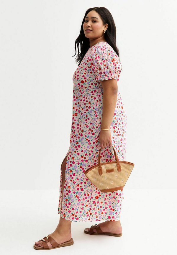 New Look Curves CURVES FLORAL PRINT MIDI