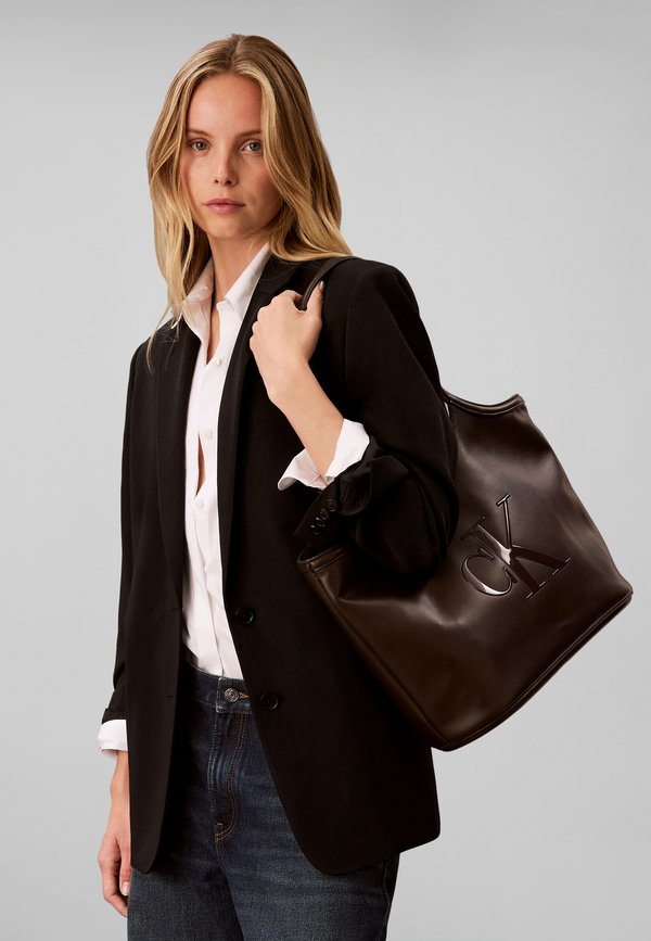 Calvin Klein BOLD - Tote bag - dark brown