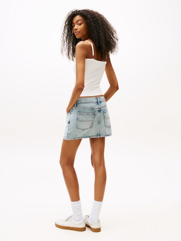 Tommy Jeans FLAG EMBROIDERY SLIM SPAGHETTI STRAP TOP