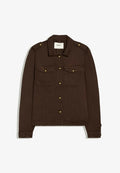 Bershka NAPOLEON DENIM - JACKET - Denim jacket - dark brown