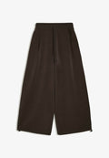 Bershka BARREL TROUSERS - Tracksuit bottoms - dark brown