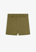 Bershka BELT EFFECT SHORTS - Shorts - evergreen