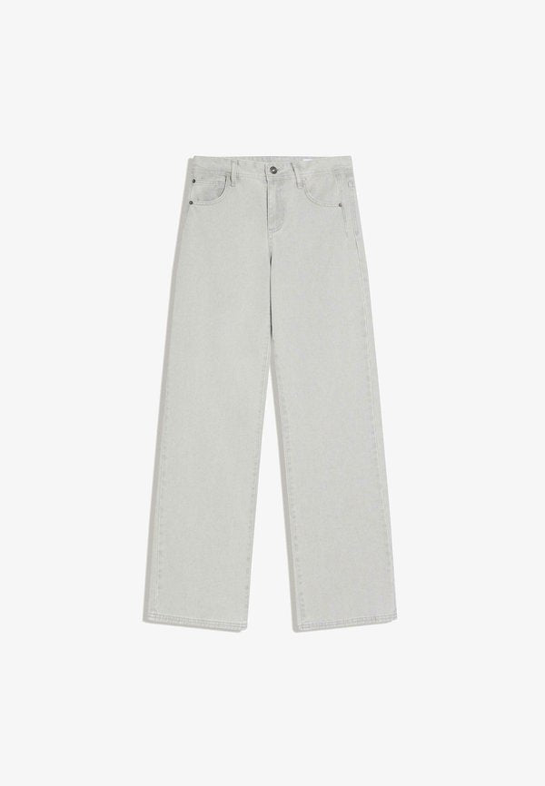 Bershka BACK DETAIL - Straight leg jeans - light grey