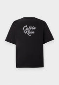 Calvin Klein Jeans SS 16S SN CURSIVE CALVIN GRAPHIC - Print T-shirt - black