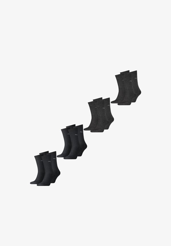 Puma 8ER PACK - Socks - 4 paar black (200) & 4 paar anthracite (201)