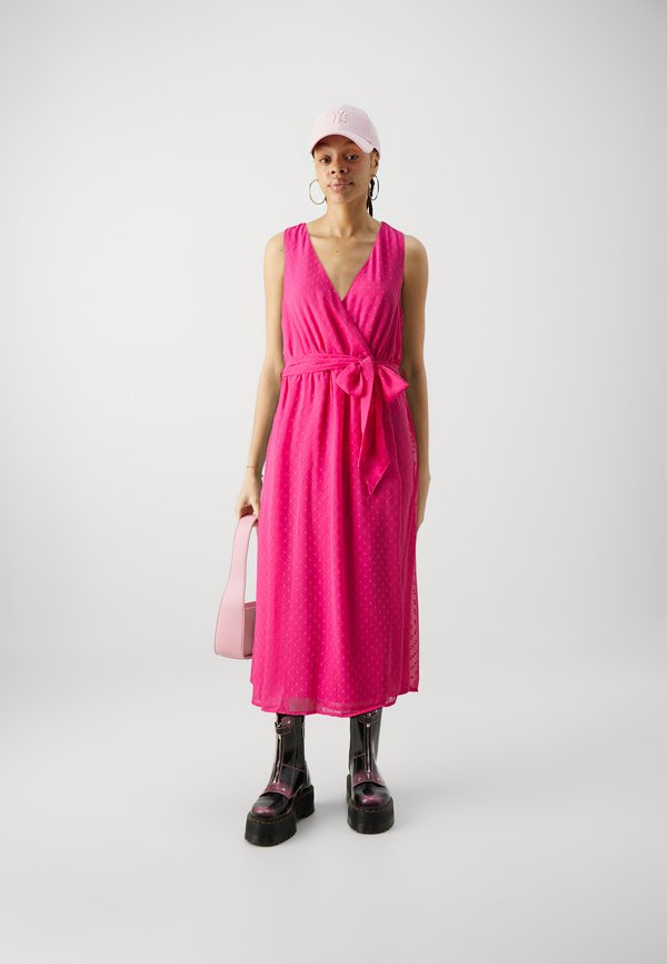 VILA VIMALIANA V NECK MIDI DRESS