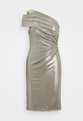 Lauren Ralph Lauren METALLIC ONE SHOULDER COCKTAIL DRESS