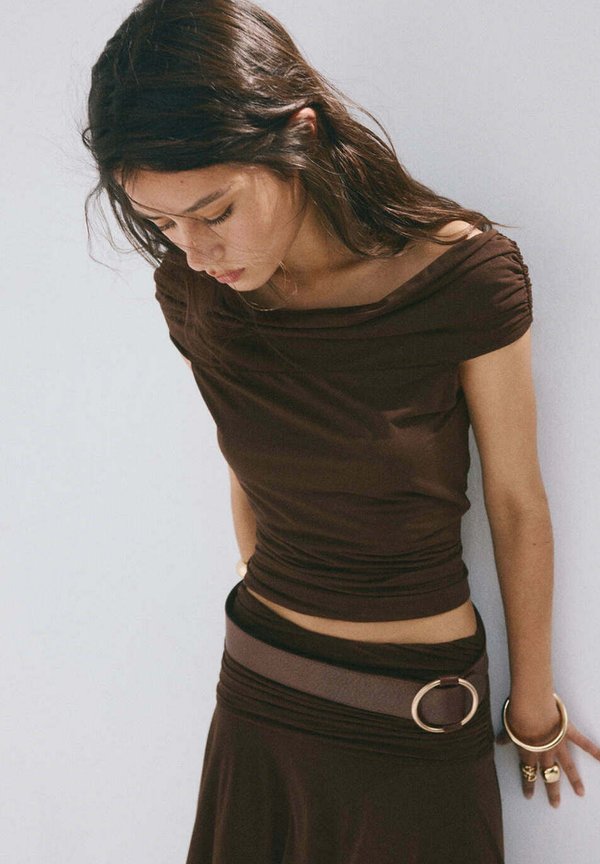Mango ADULT - Blouse - dark brown