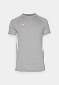 Puma TEE - Print T-shirt - medium gray heather/silver/white