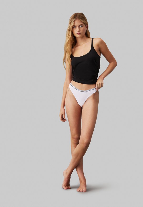 Calvin Klein Underwear THONG LOGO ICON 3 PACK  - Thong - nightshade lilac sugar white