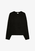 Bershka BOXY ROUND NECK - SWEATER - Jumper - black