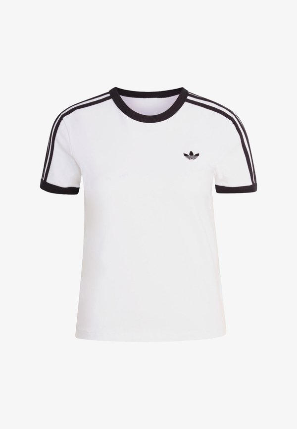adidas Originals 3-STRIPES SLIM T-SHIRT - Print T-shirt - white black