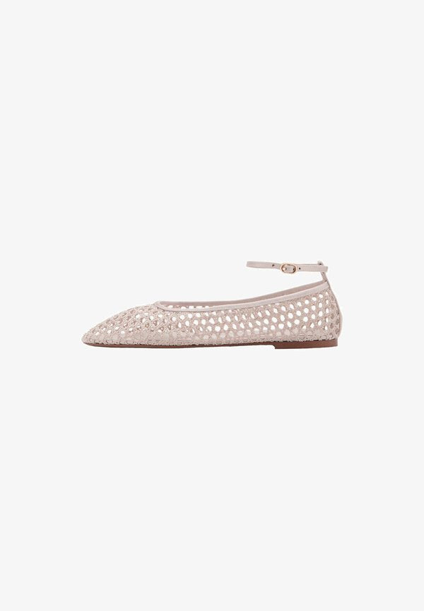 Mango ADULT - Ankle strap ballet pumps - nude