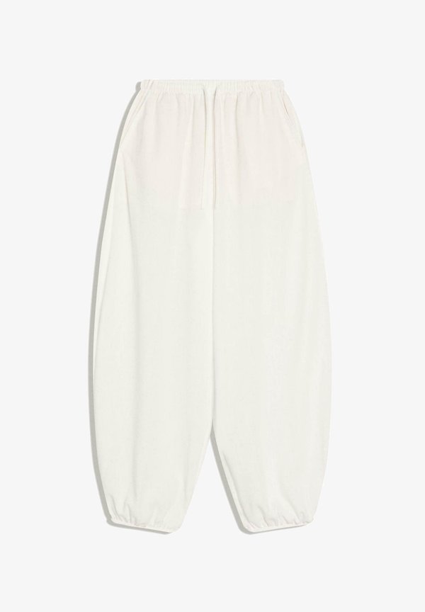 Bershka RUSTIC BLOOMER - TROUSERS - Trousers - white
