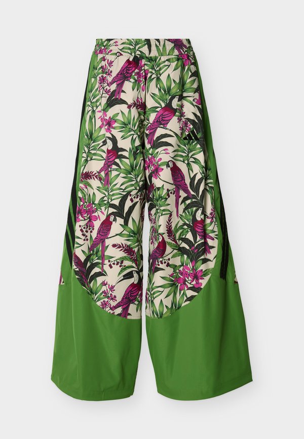adidas Sportswear ADIDAS X FARM RIO PREMIUM - Tracksuit bottoms - crew green/beige/semi lucid fuchsia