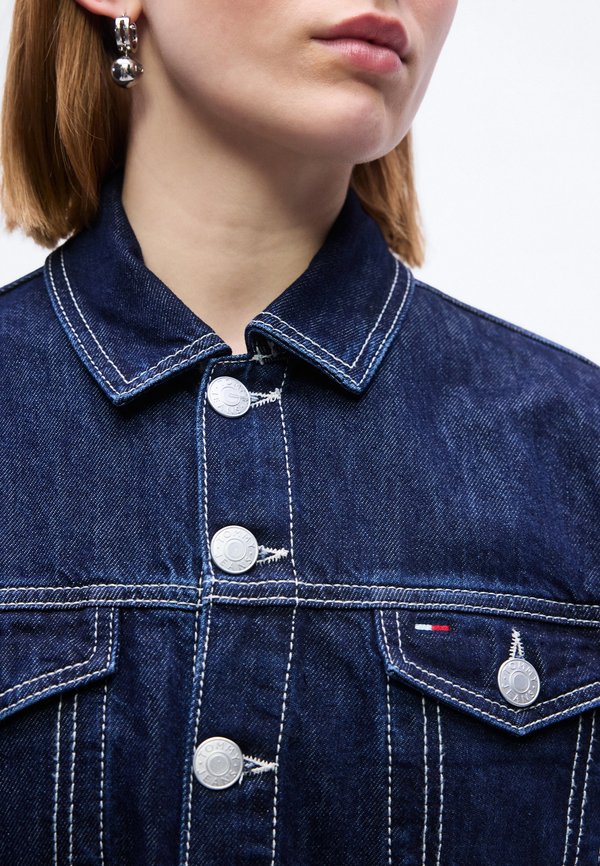 Tommy Jeans FLAG EMBROIDERY COLLARED DENIM JUMPSUIT