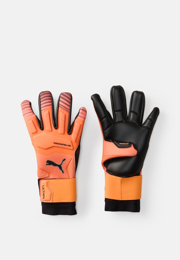 Puma ULTRA ULTIMATE HYBRID UNISEX - Goalkeeping gloves - heat fire/glowing red/black