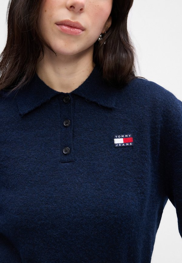 Tommy Jeans TOMMY BADGE POLO JUMPER WITH ALPACA