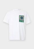 Calvin Klein MATCHES GRAP - Print T-shirt - brilliant white