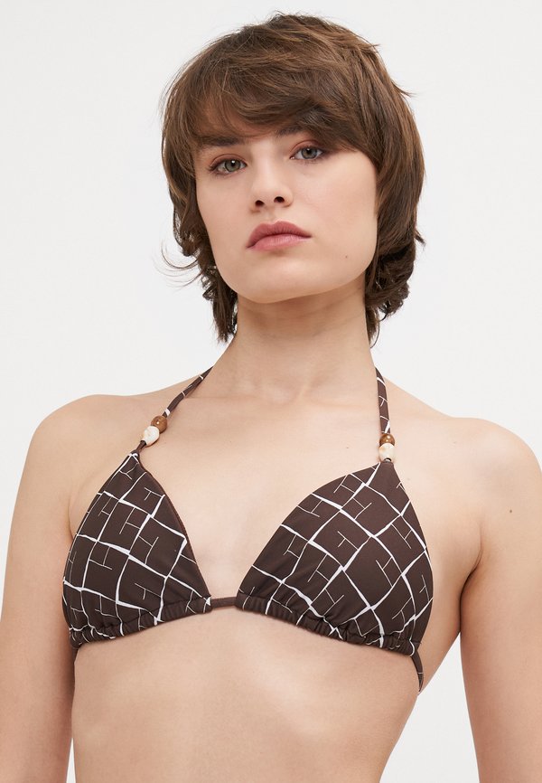 Abercrombie & Fitch Beaded Halter String Triangle Bikini Top