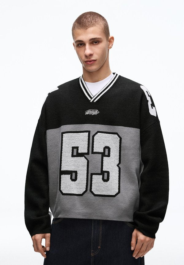 Bershka Long sleeved top - black