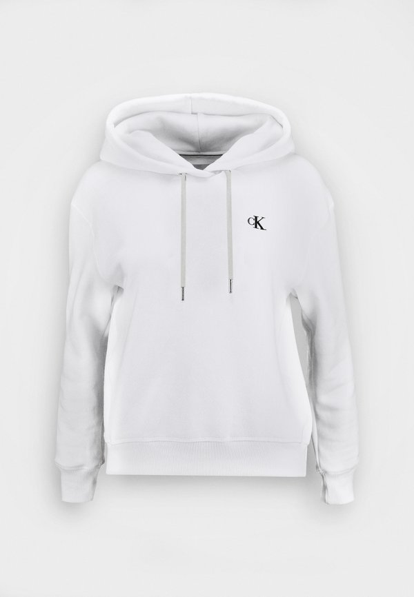Calvin Klein Jeans EMBROIDERY HOODIE - Hoodie - bright white