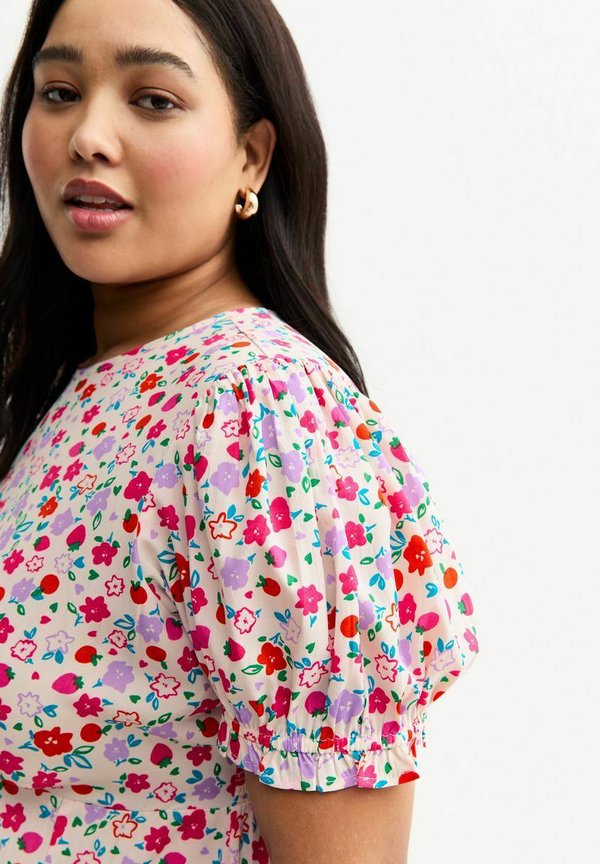 New Look Curves CURVES FLORAL PRINT MIDI