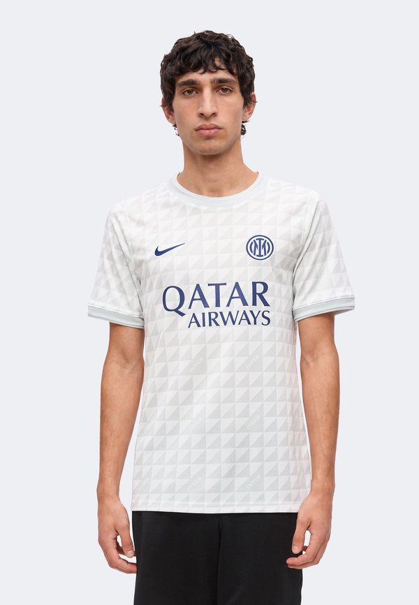 Nike Performance INTER - Sports T-shirt - white/pure platinum/blue void