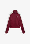 Puma T7 ALWAYS ON SHORT TRACK JACKET - Zip-up sweatshirt - garnet glow-créme de mint