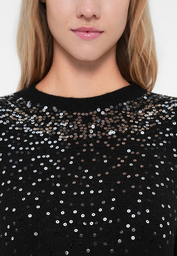 JDY JDYAMINA O NECK SEQUIN PULLOVER