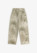 Bershka SUPER PRINTED - BAGGY - Trousers - evergreen