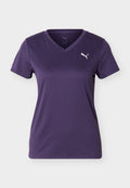 Puma TAD ESSENTIAL V NECK TEE - Sports T-shirt - deep plum